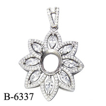 Fashion Jewelry 925 Sterling Silver Pendant Without Center Stone